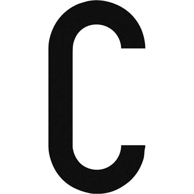 Nuova Algis CARATTERE ADESIVO TARGHE NERO "C" IN PVC H 8 cm Nuova Algis CARATTERE ADESIVO TARGHE NERO "C" IN PVC H 8 cm