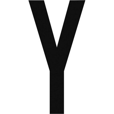 Nuova Algis CARATTERE ADESIVO TARGHE NERO "Y" IN PVC H 8 cm Nuova Algis CARATTERE ADESIVO TARGHE NERO "Y" IN PVC H 8 cm