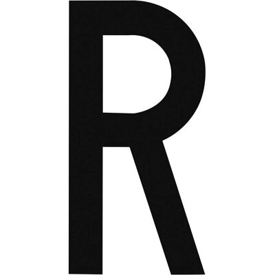 Nuova Algis CARATTERE ADESIVO TARGHE NERO "R" IN PVC H 8 cm Nuova Algis CARATTERE ADESIVO TARGHE NERO "R" IN PVC H 8 cm
