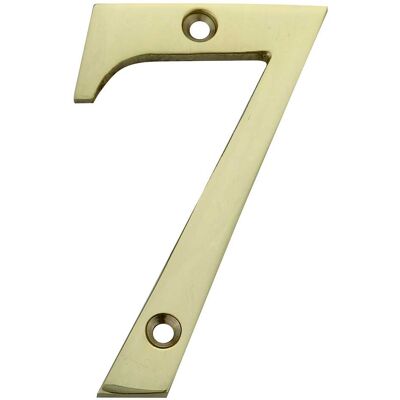 Cottali NUMERO INGLESE ''7'' 75 mm OTTONE LUCIDO VERNICIATO Cottali NUMERO INGLESE ''7'' 75 mm OTTONE LUCIDO VERNICIATO