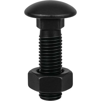 Vital BULLONI TESTA TONDA / QUADRA M6x60 mm 100 PEZZI FERRO ZINCATO NERO Vital BULLONI TESTA TONDA / QUADRA M6x60 mm 100 PEZZI FERRO ZINCATO NERO