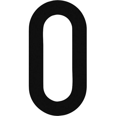 Tecnomat - 0/O - Nero - PVC 8 cm - Vinyl letters Tecnomat - 0/O - Nero - PVC 8 cm - Vinyl letters