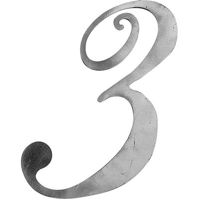 Pro_metal_design NUMERI ''3'' 135x250 mm FERRO SPESSORE 3 mm 25 PEZZI Pro_metal_design NUMERI ''3'' 135x250 mm FERRO SPESSORE 3 mm 25 PEZZI