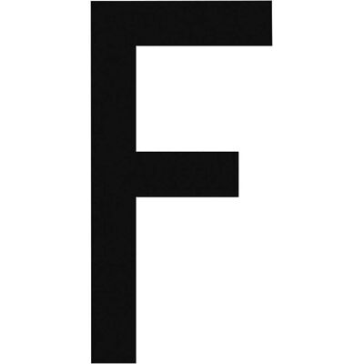Nuova Algis CARATTERE ADESIVO TARGHE NERO "F" IN PVC H 8 cm Nuova Algis CARATTERE ADESIVO TARGHE NERO "F" IN PVC H 8 cm
