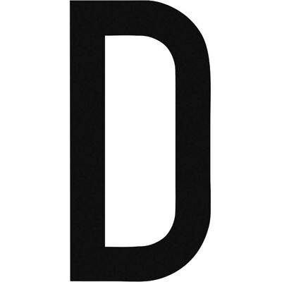 Nuova Algis CARATTERE ADESIVO TARGHE NERO "D" IN PVC H 8 cm Nuova Algis CARATTERE ADESIVO TARGHE NERO "D" IN PVC H 8 cm