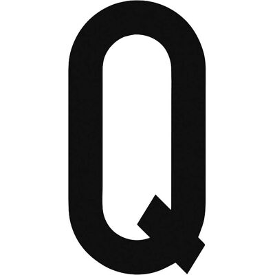 Nuova Algis CARATTERE ADESIVO TARGHE NERO "Q" IN PVC H 8 cm Nuova Algis CARATTERE ADESIVO TARGHE NERO "Q" IN PVC H 8 cm