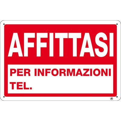 Nuova Algis TARGA AFFITTASI IN PVC 30x20 cm Nuova Algis TARGA AFFITTASI IN PVC 30x20 cm