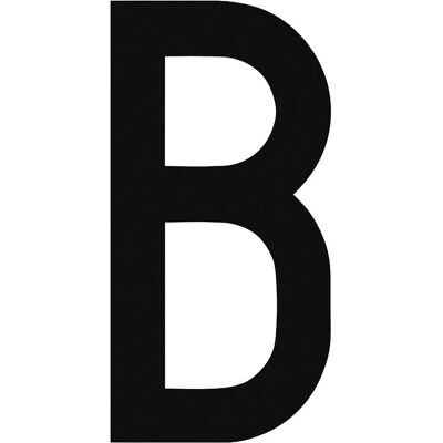 Nuova Algis CARATTERE ADESIVO TARGHE NERO "B" IN PVC H 8 cm Nuova Algis CARATTERE ADESIVO TARGHE NERO "B" IN PVC H 8 cm