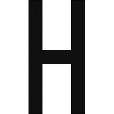 Nuova Algis CARATTERE ADESIVO TARGHE NERO "H" IN PVC H 8 cm Nuova Algis CARATTERE ADESIVO TARGHE NERO "H" IN PVC H 8 cm