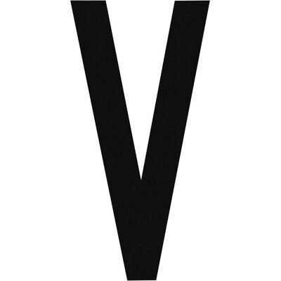Nuova Algis CARATTERE ADESIVO TARGHE NERO "V" IN PVC H 8 cm Nuova Algis CARATTERE ADESIVO TARGHE NERO "V" IN PVC H 8 cm