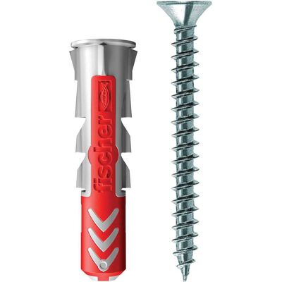 Fischer TASSELLI DUOPOWER BI-MATERIALE 8 K 8x40 mm 6 PEZZI CON VITE 5x50 mm Fischer TASSELLI DUOPOWER BI-MATERIALE 8 K 8x40 mm 6 PEZZI CON VITE 5x50 mm
