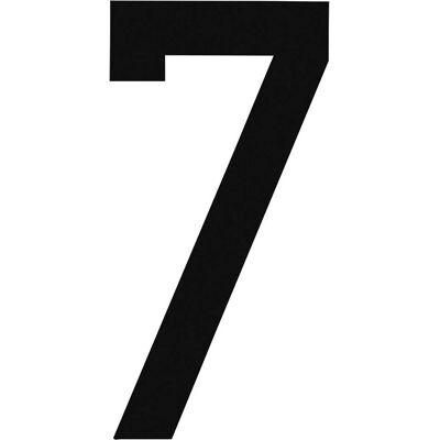 Nuova Algis CARATTERE ADESIVO TARGHE NERO "7" IN PVC H 8 cm Nuova Algis CARATTERE ADESIVO TARGHE NERO "7" IN PVC H 8 cm