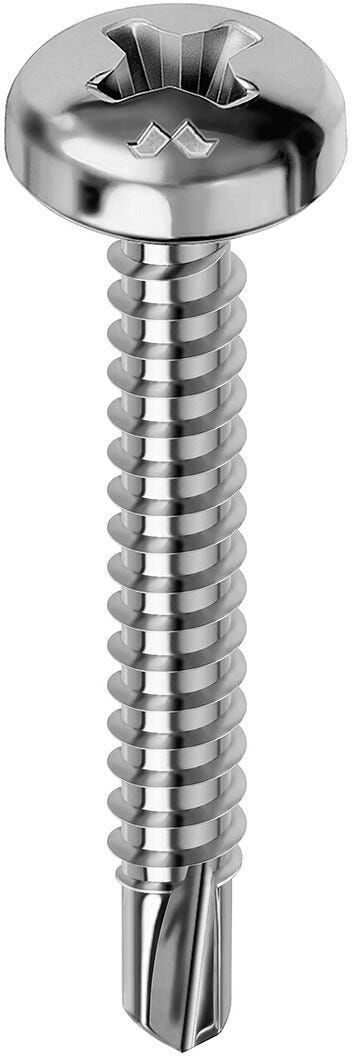 MUSTAD Viti Autoperforanti Cilindriche Drillex Ph2 3,5x19 Mm 500 Pezzi Acciaio Zincato Bianco 100h MUSTAD Viti Autoperforanti Cilindriche Drillex Ph2 3,5x19 Mm 500 Pezzi Acciaio Zincato Bianco 100h