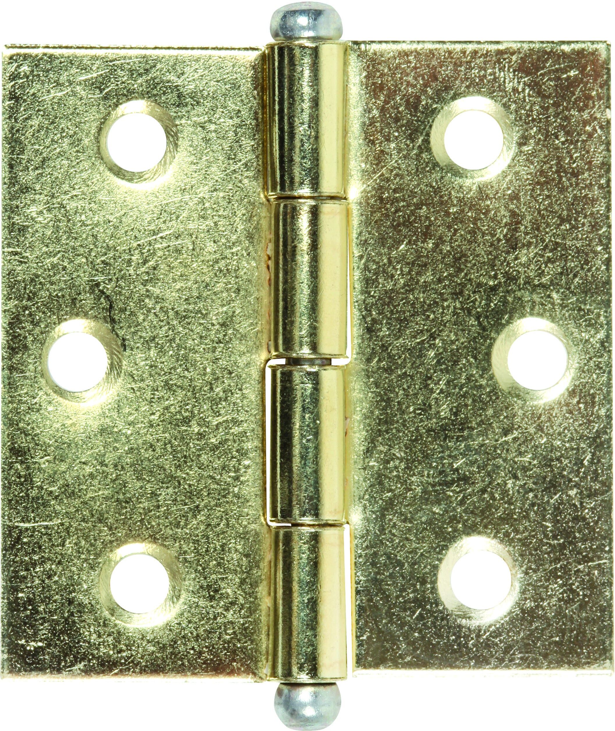 Cerniere Piane Spina Estraibile 40x40 Mm Acciaio Ottonato 2 Pezzi Cerniere Piane Spina Estraibile 40x40 Mm Acciaio Ottonato 2 Pezzi