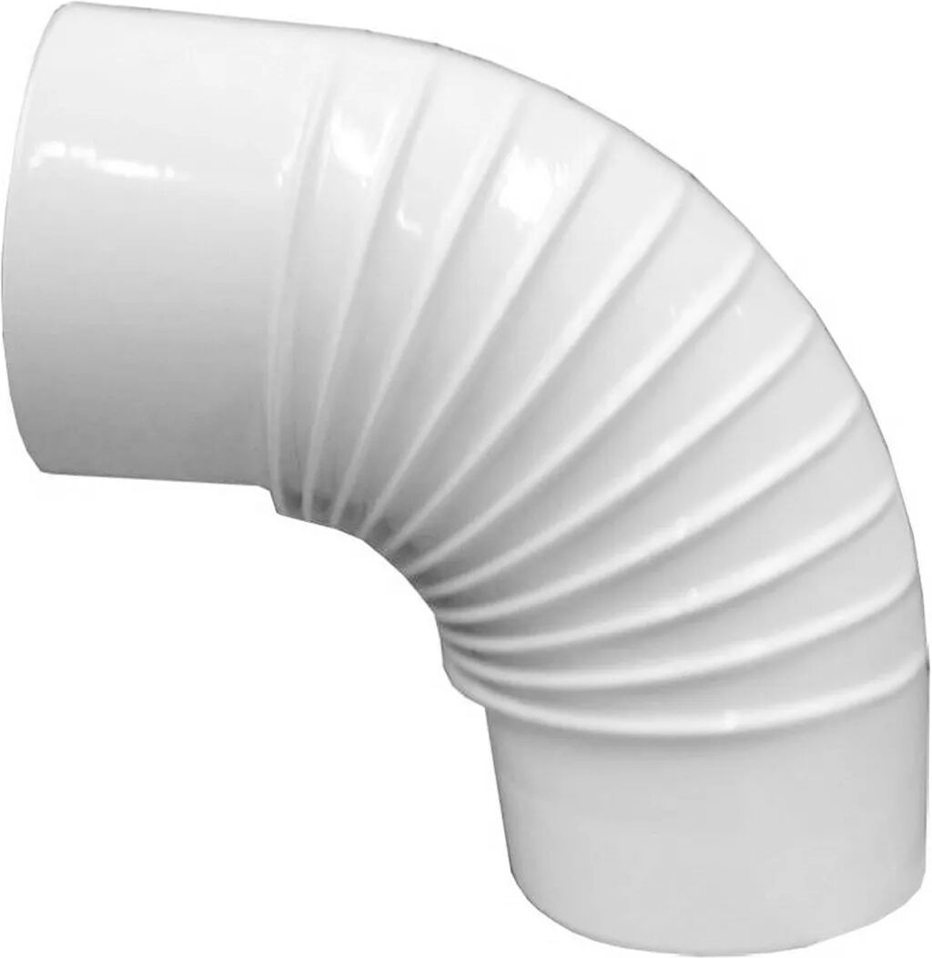 SAVE FUMISTERIA Gomito 90° Fumi Classic Save Ø 130 Mm Bianco Porcellanato Conforme En 1856-2