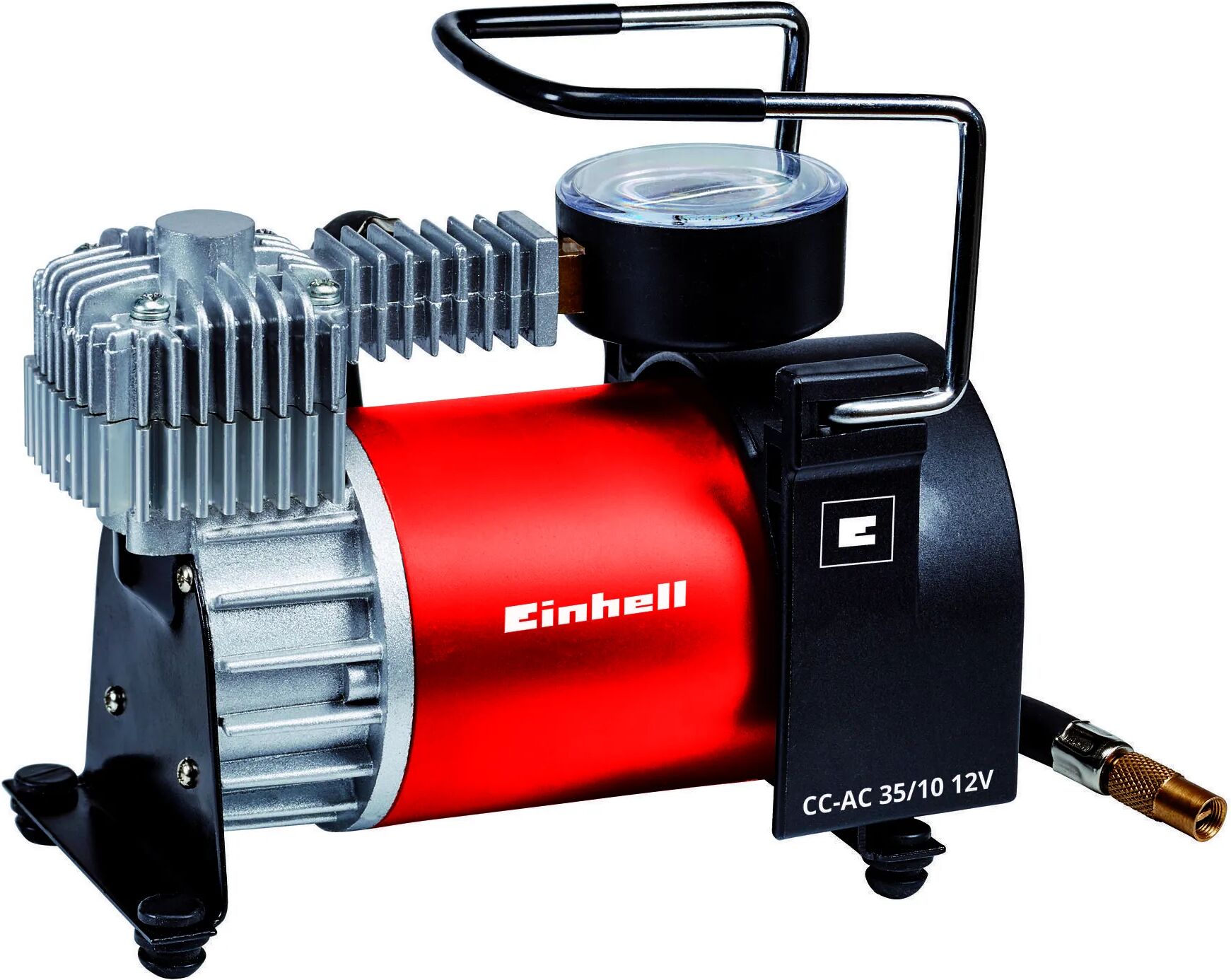 EINHELL_ITALIA Mini Compressore D'Aria Per Auto 12 V Cavo Accendisigari 2,8 M Tubo Gonfiaggio Ruote 1,5 M