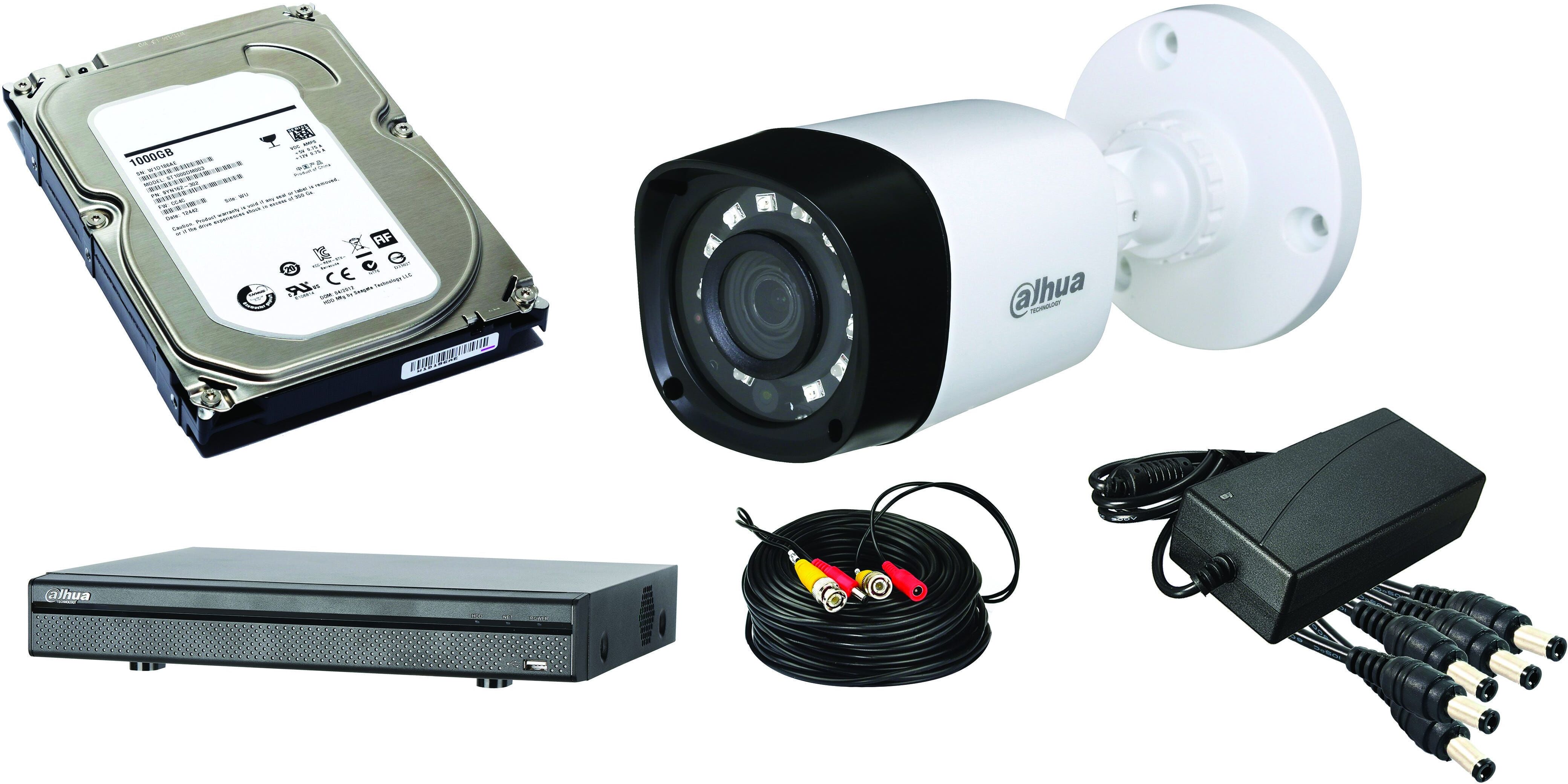 DAHUA Kit Tvcc  4 Canali Con 2 Telecamere Hard Disk 1 Tb Alimentatore 2 Cavi 30 M DAHUA Kit Tvcc  4 Canali Con 2 Telecamere Hard Disk 1 Tb Alimentatore 2 Cavi 30 M
