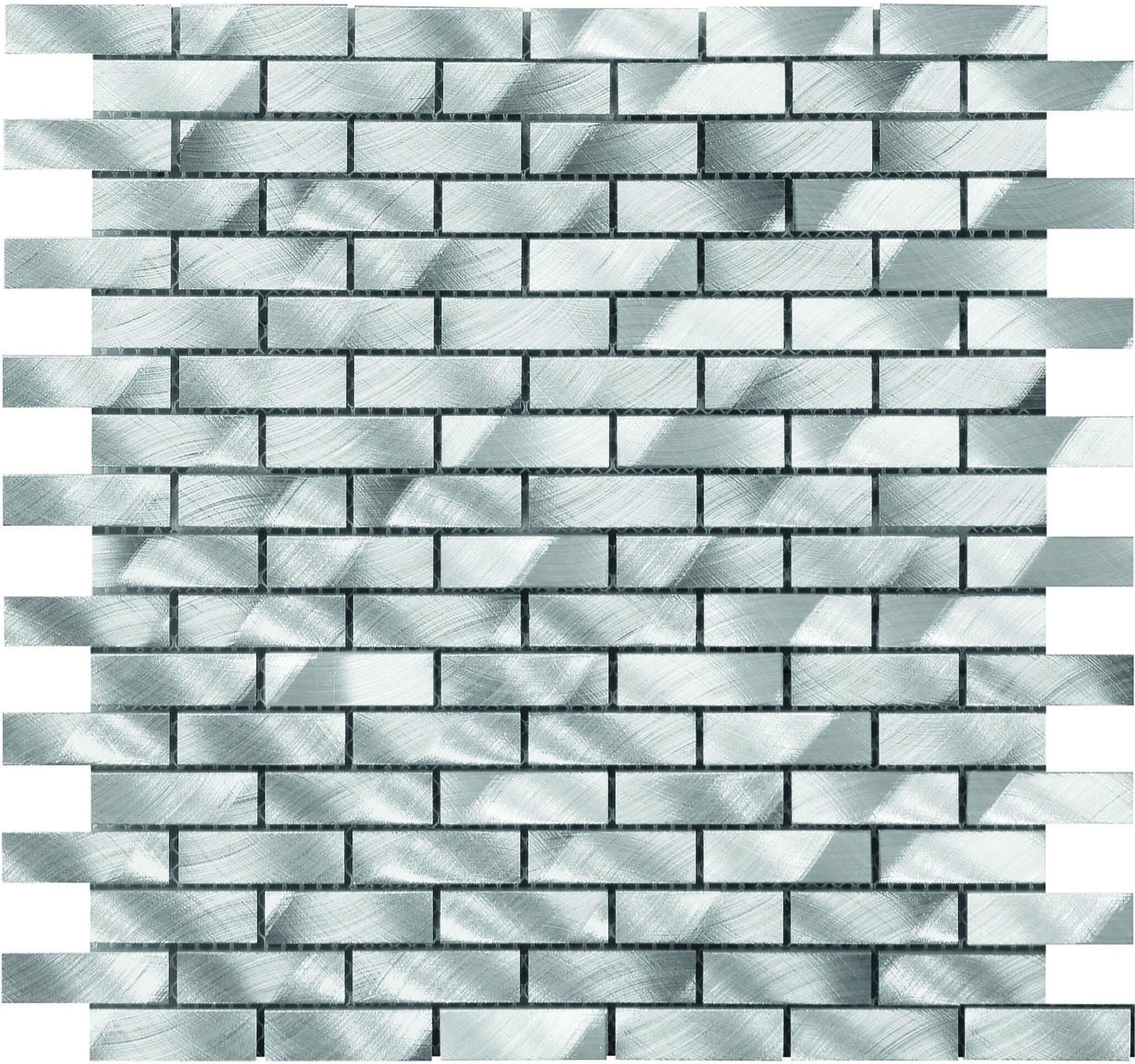 Mosaico Interno Oviedo Muretto Brush 30,5x30,5x0,8 Cm Alluminio Mosaico Interno Oviedo Muretto Brush 30,5x30,5x0,8 Cm Alluminio