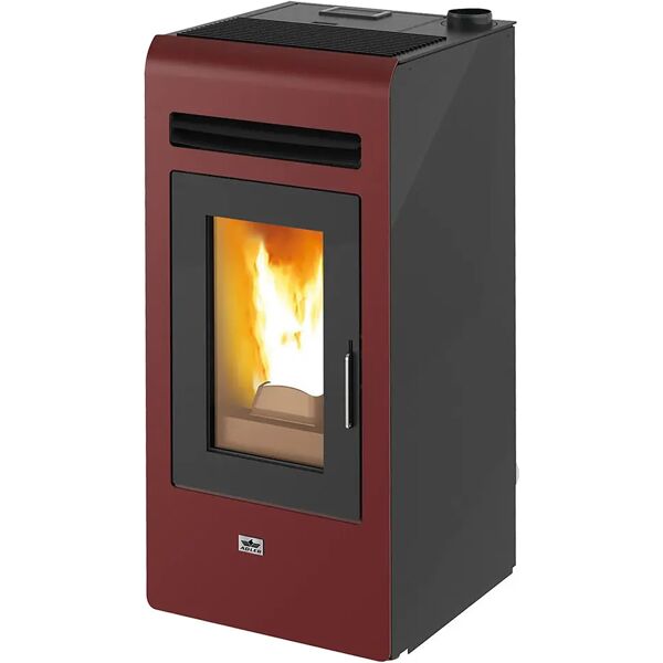 adler stufa a pellet ad aria  cortina 12c canalizzata 11,2 kw 2 uscite bordeaux