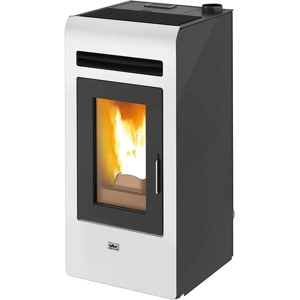 adler stufa a pellet ad aria  cortina 12c canalizzata 11,2 kw 2 uscite bianca