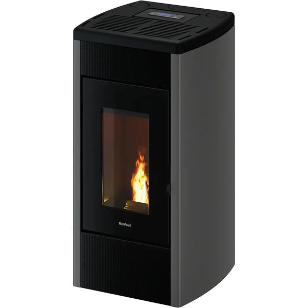 free_point stufa a pellet ad aria freepoint duke 14 airtight 14 kw canalizza titanium