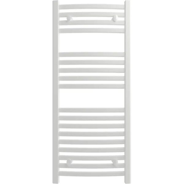 lazzarini termoarredo merano 1150 x 500 mm (hxl) interasse 450 mm 482 w curvo bianco sabbiato