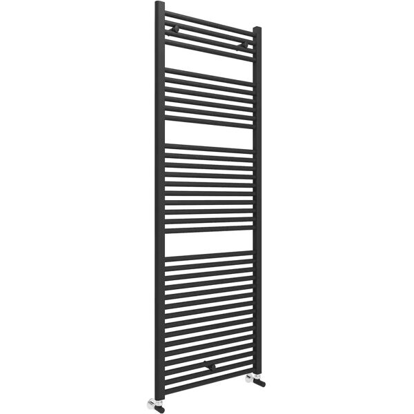 lazzarini termoarredo sanremo 1703x500 mm (hxl) interasse 450 mm 802 w dritto nero matt