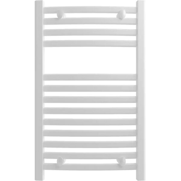 lazzarini termoarredo merano 803 x 500 mm (hxl) interasse 450 mm 346 w curvo bianco sabbiato