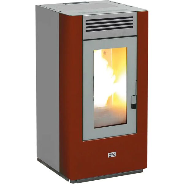 adler stufa a pellet ad aria  dolomite 10 ventilata 9,05 kw colore ruggine