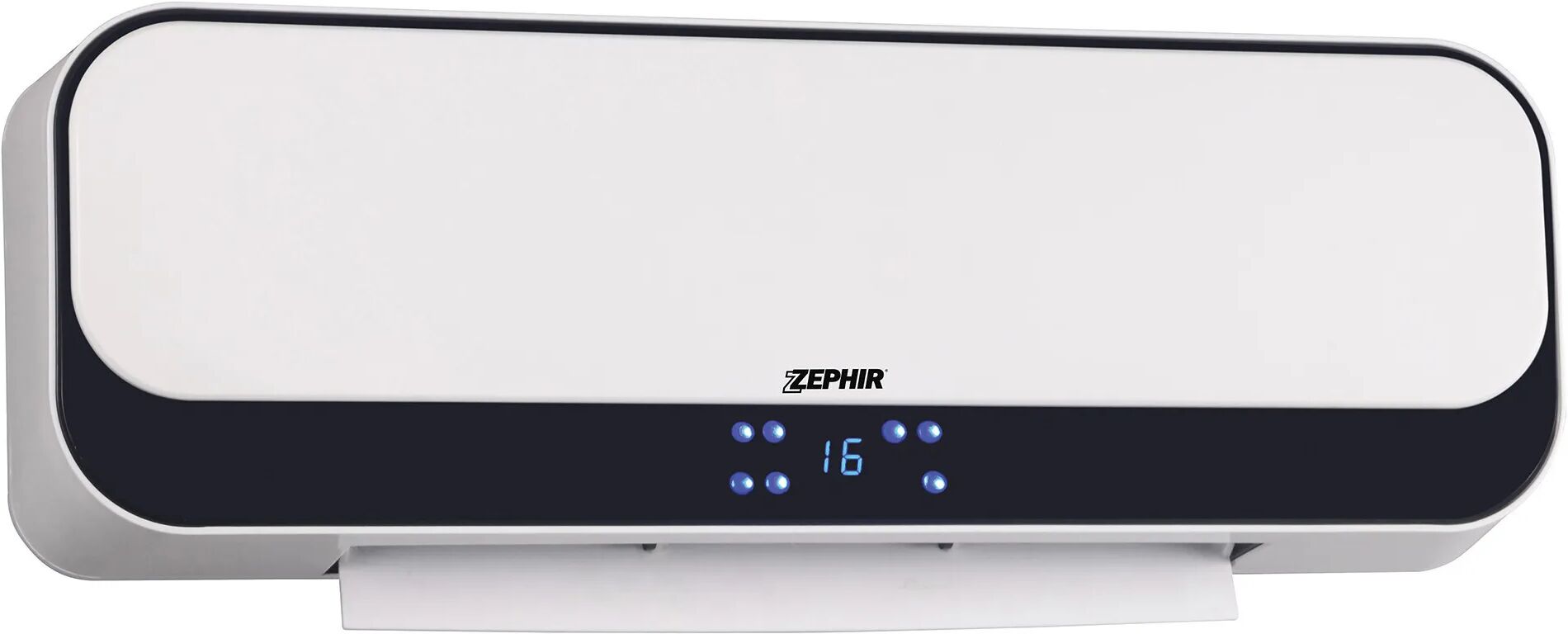 tecnomat termoventilatore da parete zephir 2000w ceramico design 1000w-2000w timer 8 ore con telecomando