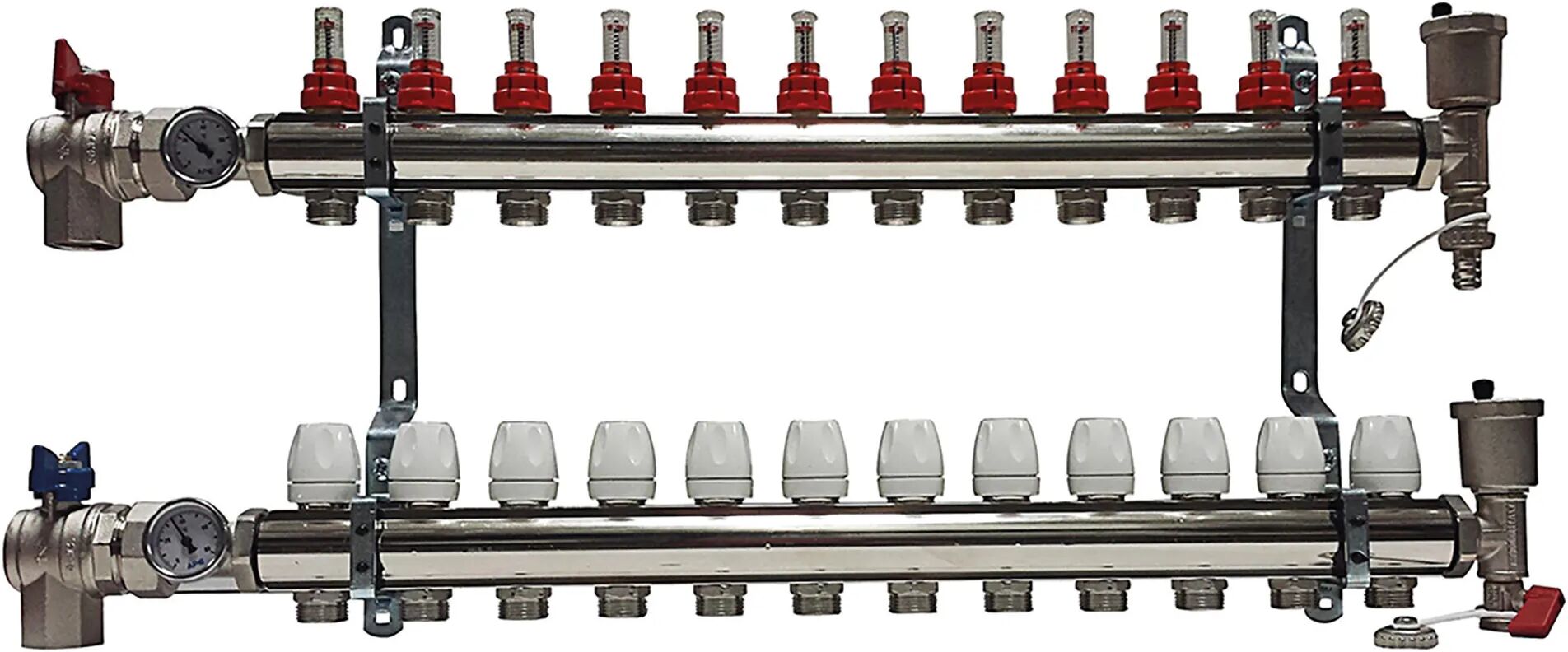 ape raccorderie collettore premontato ape mod 940 per impianto radiante ingresso 1'' 12 vie 3/4'' eurokono