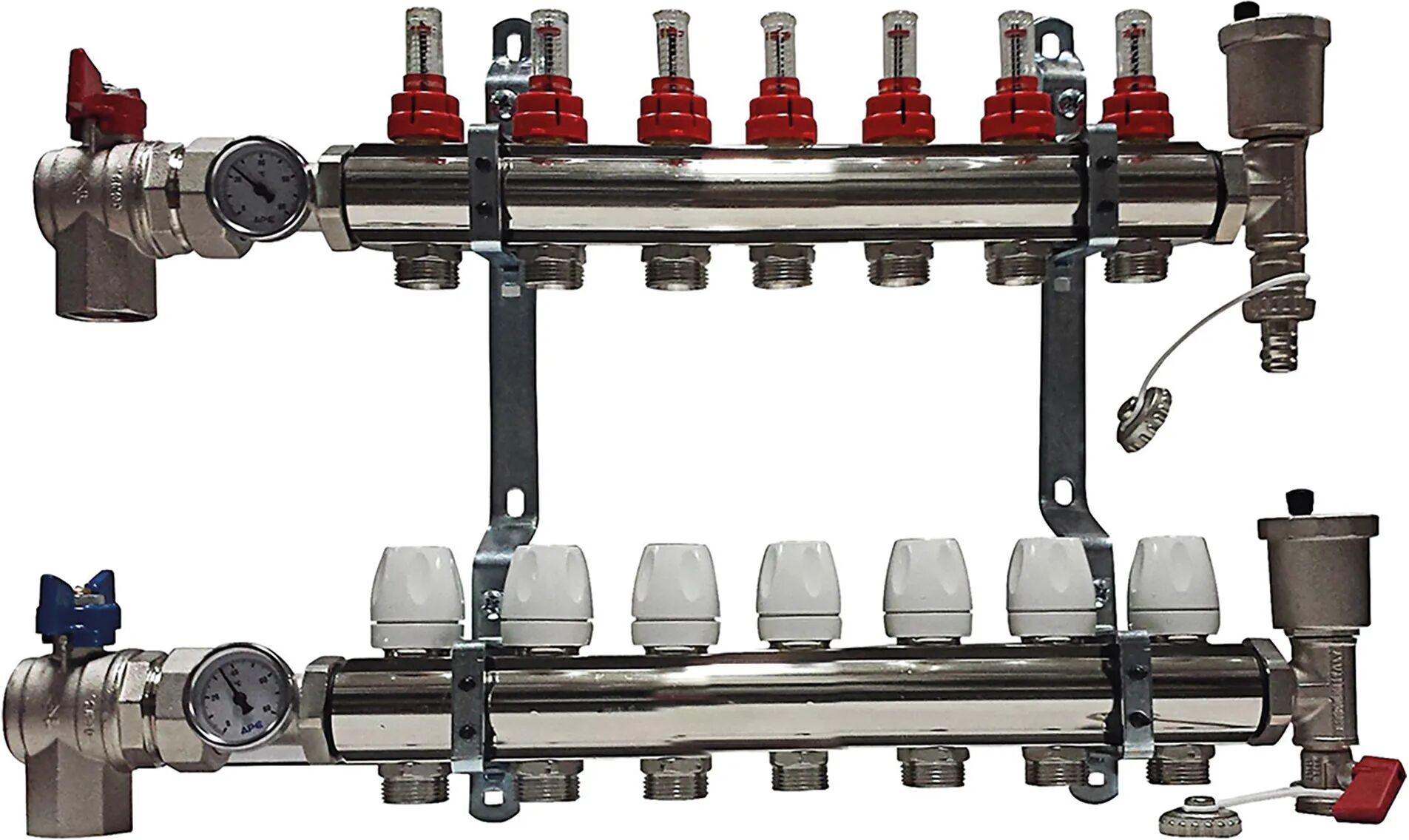 ape raccorderie collettore premontato ape mod 940 per impianto radiante ingresso 1'' 7 vie 3/4'' eurokono