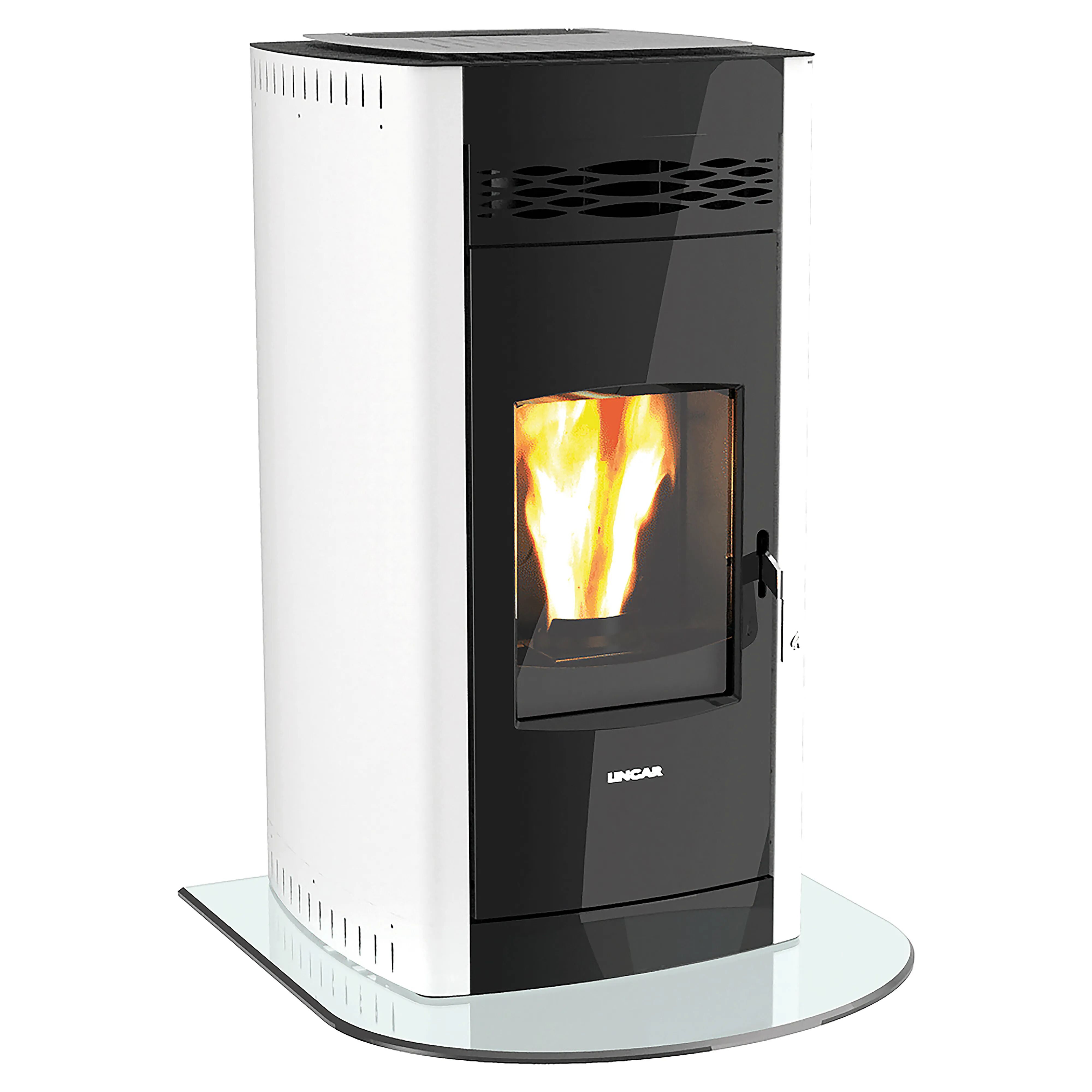 lincar stufa a pellet ad aria   alicya canalizzata 9,5 kw colore bianco