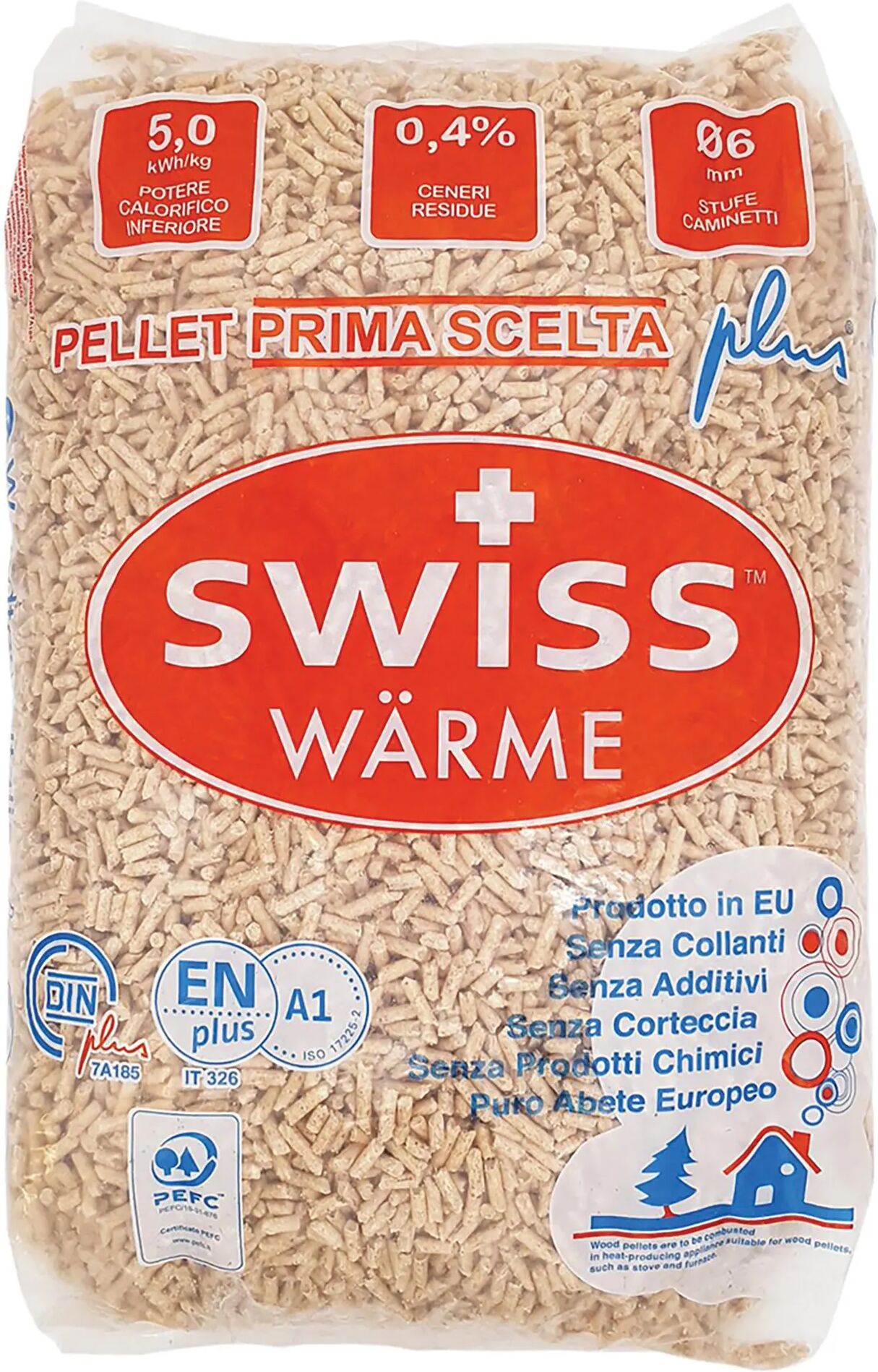 tecnomat pellet di abete swiss warme enplus a1 15 kg