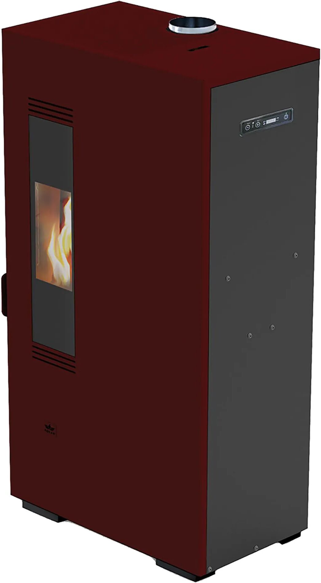 adler stufa a pellet ad aria  mini 5 4,5 kw bordeaux