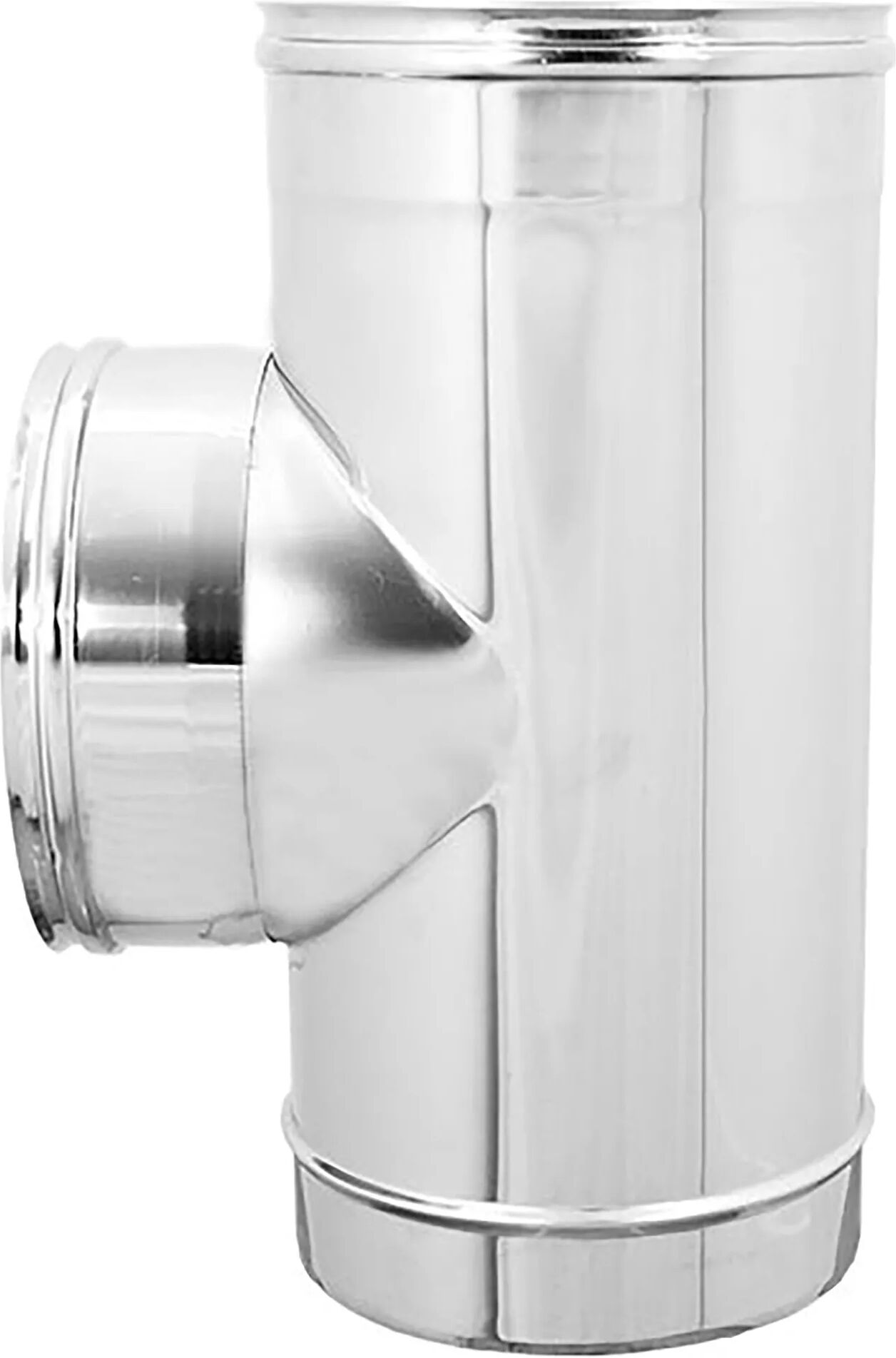 Zinco TEE INOX MONOPARETE MONOPARETE 316 Ø 100 mm USCITA F