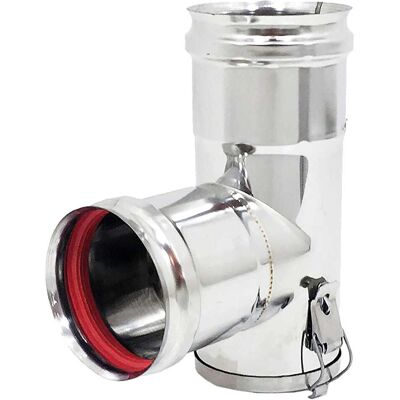 Tecnomat - Tee Inox Monoparete 316 Ø 100 mm - Tee Tecnomat - Tee Inox Monoparete 316 Ø 100 mm - Tee