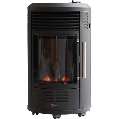 Qlima STUFA GAS GPL GH8034 3,4 kW NERA CON TERMOSTATO REGOLABILE Qlima STUFA GAS GPL GH8034 3,4 kW NERA CON TERMOSTATO REGOLABILE