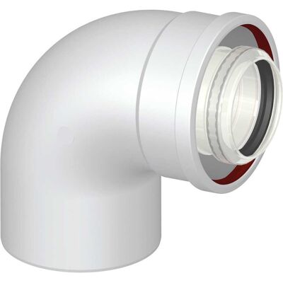 Stabile PARTENZA CURVA COASSIALE Ø 60/100 mm PER CALDAIE A CONDENSAZIONE BAXI Stabile PARTENZA CURVA COASSIALE Ø 60/100 mm PER CALDAIE A CONDENSAZIONE BAXI