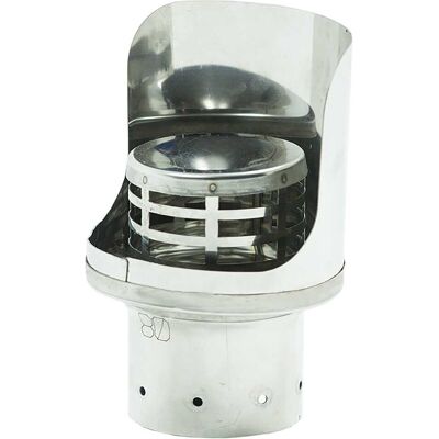 Zinco TERMINALE INOX CONDOTTO GAS INOX Ø 80 mm Zinco TERMINALE INOX CONDOTTO GAS INOX Ø 80 mm