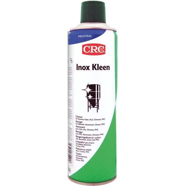 crc pulitore acciaio inox schiuma 500 ml  inoxclean per cromature e plastiche