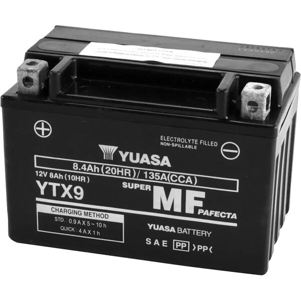 yuasa batteria moto 8 ah 12 v  ytx9-wc 152x88x106 mm (lxpxh) 3,38 kg