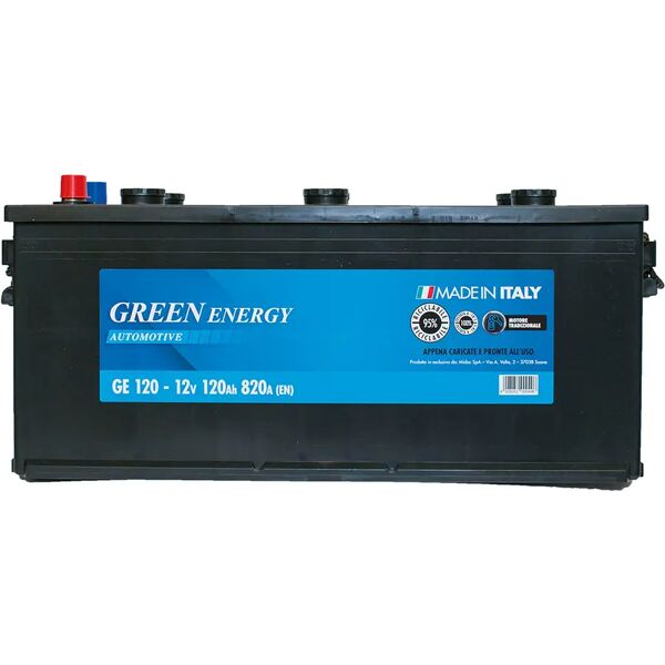 green energy batteria autocarro 120 ah greenenergy spunto 820a 510x175x225 mm (lxpxh) peso 32,60 kg