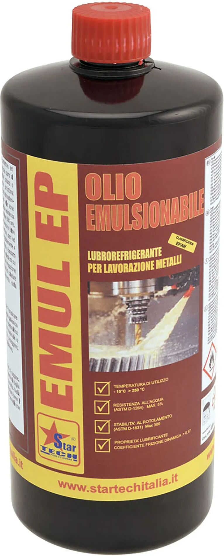 tecnomat olio da taglio liquido 1 l star-tech emul ep emulsionabile per lavorazione metalli