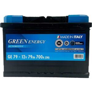 Green Energy BATTERIA AUTO 79 Ah GREENENERGY SPUNTO 700A 275x175x190mm (LxPxH) PESO 17 kg Green Energy BATTERIA AUTO 79 Ah GREENENERGY SPUNTO 700A 275x175x190mm (LxPxH) PESO 17 kg