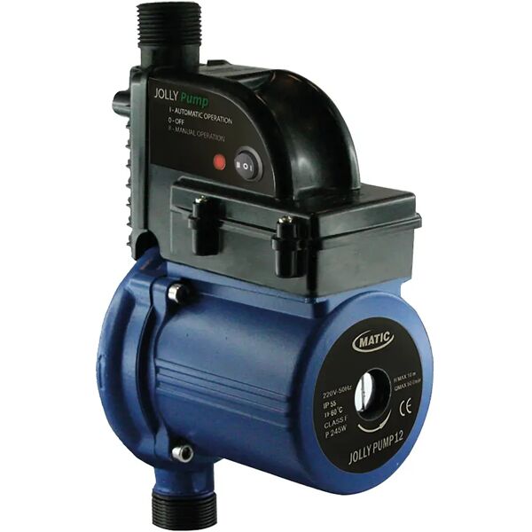 tecnomat circolatore matic jolly pump 12 aumento di portata automatico controllo marcia a secco