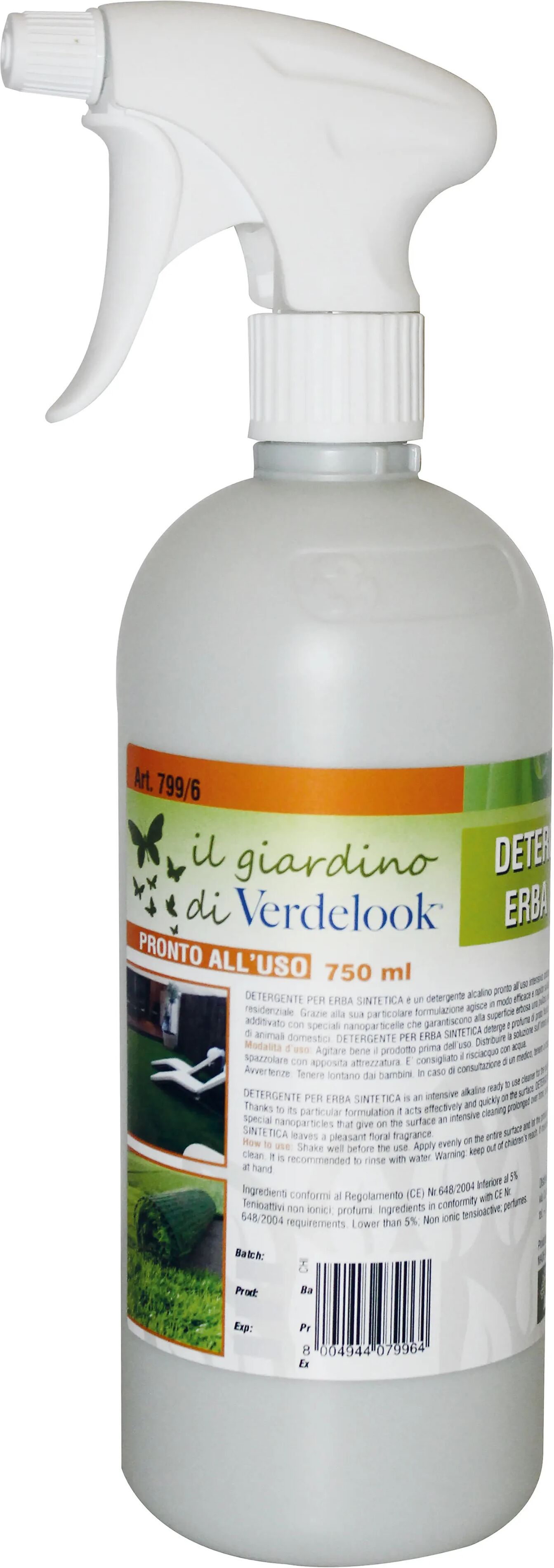 verdelook detergente sanificante biacchi 750 ml alcalino per tappeti artificiali