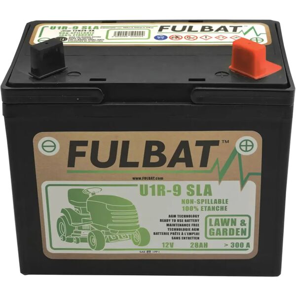 fulbat batteria al gel per trattorino 12 v 28 a   u1r9sla  positivo  destro l195xh176xp125 mm