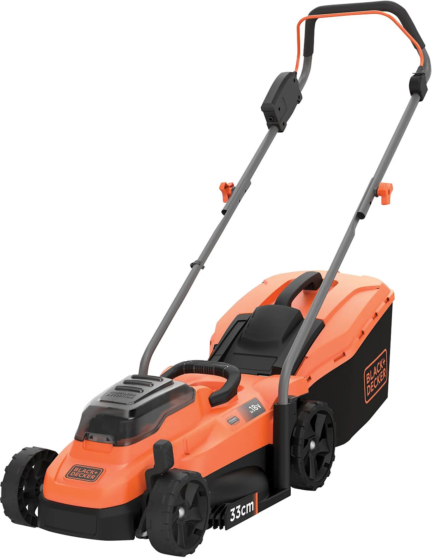 black & decker tosaerba batteria 18 v b&d bcmw33184l2- qw taglio 33 cm 2 batterie litio da 4 ah