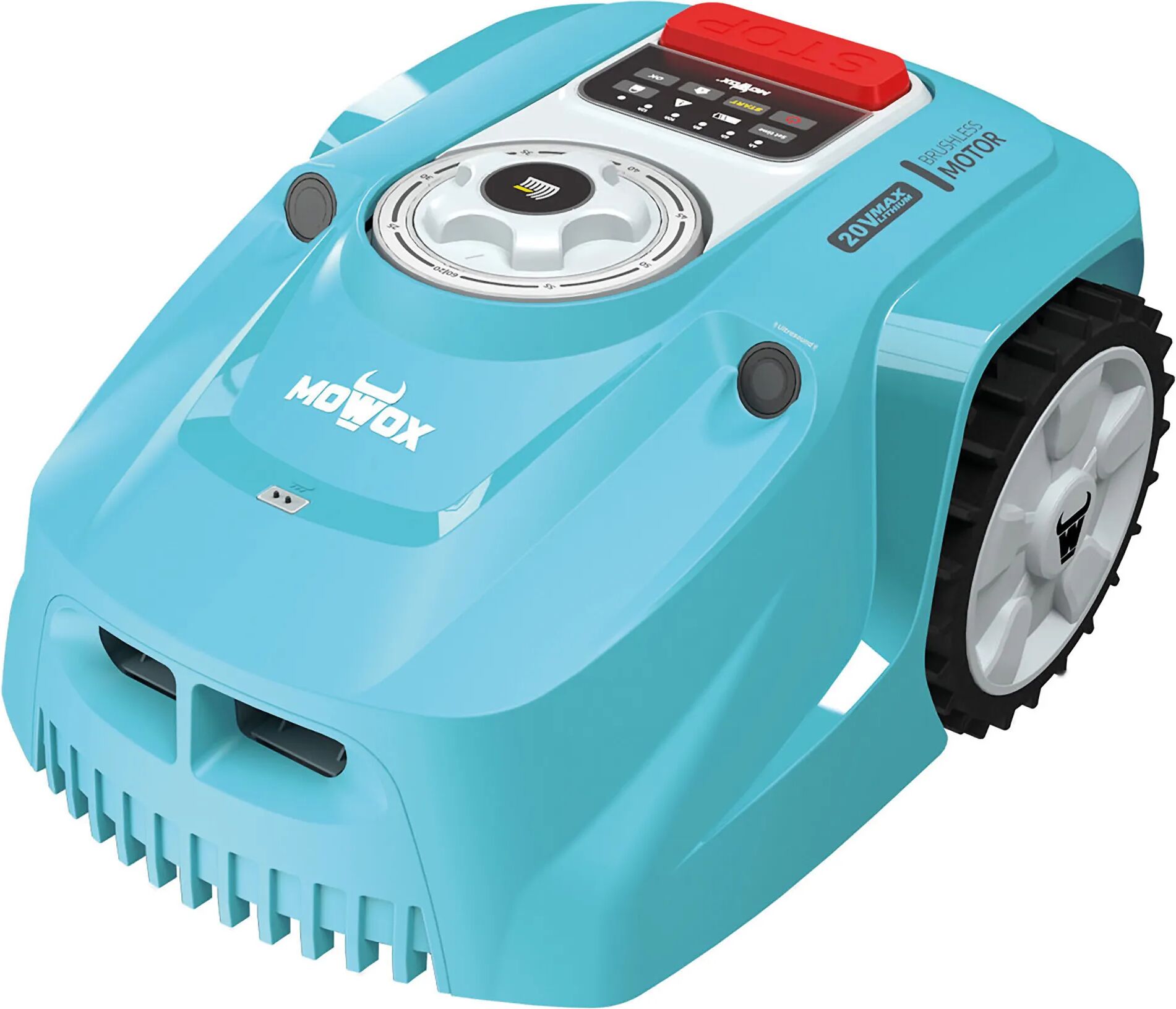 mowox robot rasaerba  rm 900 wiu-sc 20 v batteria 4 ah taglio 180 mm area 900 mq peso 14,1 kg